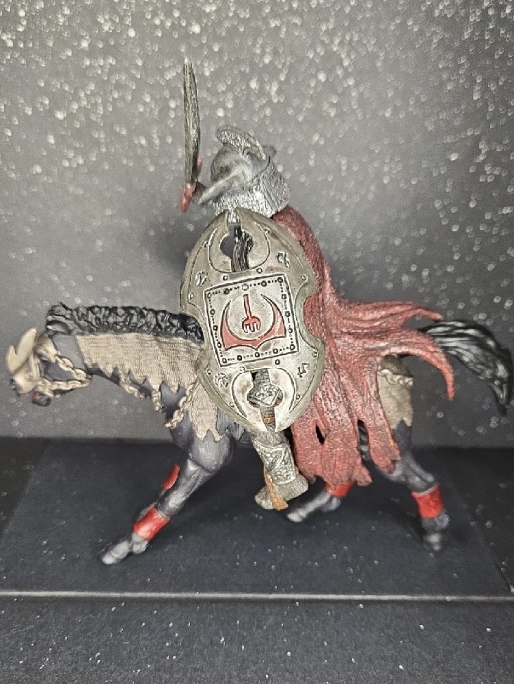Set Of 2 Papo Medieval World of Knight's Horse Blue Ram Crest Fantasy Figure - Picture 9 of 11
